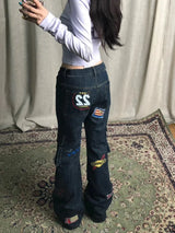 Litlookz Studio Y2K Sticker Cargo Jeans, view 2