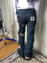 Litlookz Studio Y2K Sticker Cargo Jeans, view 4