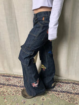 Litlookz Studio Y2K Sticker Cargo Jeans, view 6