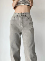 Litlookz Studio Y2K Straight Leg Gray Jeans, view 3