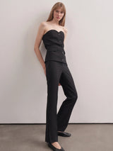 Litlookz Studio Y2K Strapless Button Up Top, view 3