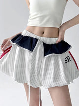 Litlookz Studio Y2K Striped Balloon Mini Skirt, view 2