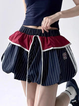 Litlookz Studio Y2K Striped Balloon Mini Skirt, view 3