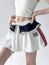 Litlookz Studio Y2K Striped Balloon Mini Skirt, view 6