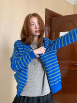 Litlookz Studio Y2K Striped Cardigan, view 2