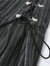 Litlookz Studio Y2K Striped Lace Up Mini Skirt, view 5