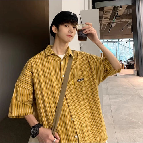 Litlookz Studio Y2K Striped Oversized Shirt