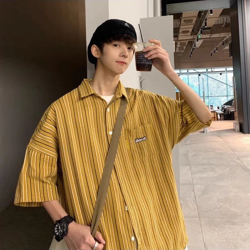 Litlookz Studio Y2K Striped Oversized Shirt