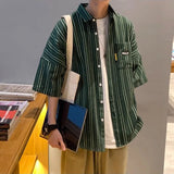 Litlookz Studio Y2K Striped Oversized Shirt, view 2