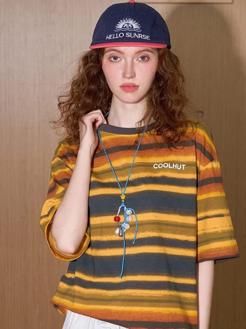Litlookz Studio Y2K Striped Oversized Tee
