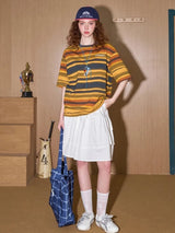 Litlookz Studio Y2K Striped Oversized Tee, view 3