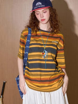 Litlookz Studio Y2K Striped Oversized Tee, view 5