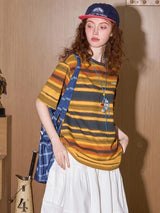 Litlookz Studio Y2K Striped Oversized Tee, view 6