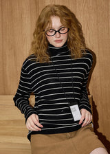 Litlookz Studio Y2K Striped Turtleneck Top, view 5