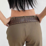 Litlookz Studio Y2K Studded Wide Belt, view 2