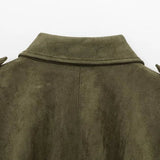 Litlookz Studio Y2K Suede Bomber Jacket, view 4