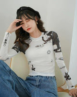 Litlookz Studio Y2K Sun Child Sheer Top, view 3