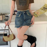 Litlookz Studio Y2K Tasseled Denim Mini Skort, view 3