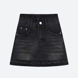 Litlookz Studio Y2K Tasseled Denim Mini Skort, view 6