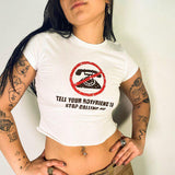 Litlookz Studio Y2K Tell Your Boyfriend Crop Top, view 2