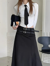 Litlookz Studio Y2K Tie Crop Shirt, view 3
