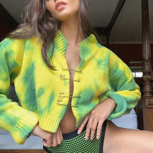 Litlookz Studio Y2K Tie Dye Cardigan