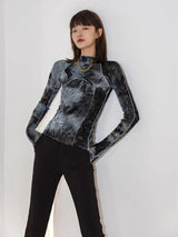 Litlookz Studio Y2K Tie Dye High Neck Top, view 2