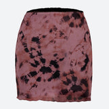 Litlookz Studio Y2K Tie Dye Mesh Mini Skirt, view 4