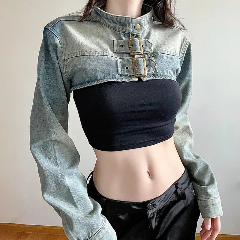 Litlookz Studio Y2K Ultra Crop Jacket