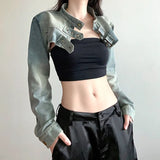 Litlookz Studio Y2K Ultra Crop Jacket, view 3