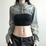 Litlookz Studio Y2K Ultra Crop Jacket, view 4