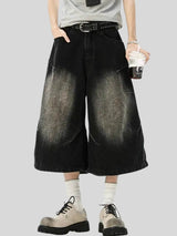 Litlookz Studio Y2K Ultra-Wide Denim Jorts, view 3