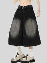 Litlookz Studio Y2K Ultra-Wide Denim Jorts, view 4