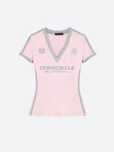 Litlookz Studio Y2K V Neck Jersey Top, view 6