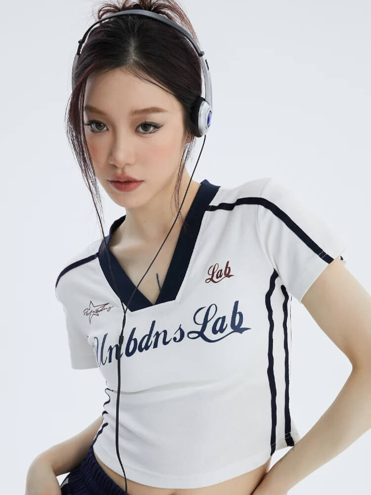 Litlookz Studio Y2K Varsity Baby Tee