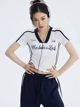 Litlookz Studio Y2K Varsity Baby Tee, view 2