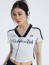 Litlookz Studio Y2K Varsity Baby Tee, view 3
