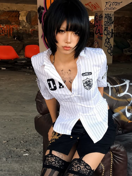 Litlookz Studio Y2K Varsity Shirt