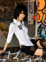 Litlookz Studio Y2K Varsity Shirt, view 3