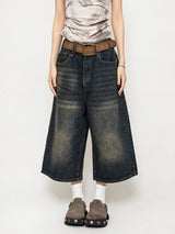 Litlookz Studio Y2K Vintage Baggy Denim Jorts, view 3