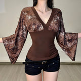 Litlookz Studio Y2K Vintage Deep V Top, view 4