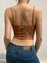 Litlookz Studio Y2K Vintage Floral Crop Top, view 2
