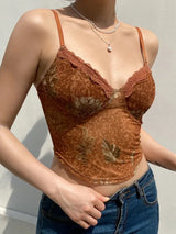Litlookz Studio Y2K Vintage Floral Crop Top, view 3