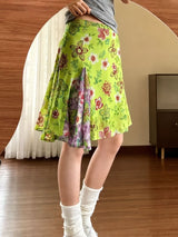 Litlookz Studio Y2K Vintage Floral Skirt, view 2