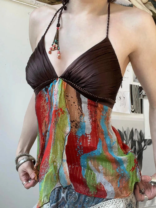 Litlookz Studio Y2K Vintage Halter Neck Top