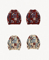 Litlookz Studio Y2K Vintage Heart Pattern Sweater, view 6