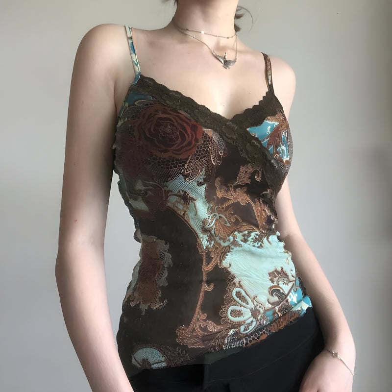 Litlookz Studio Y2K Vintage Mesh Top