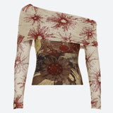Litlookz Studio Y2K Vintage Off Shoulder Top, view 4