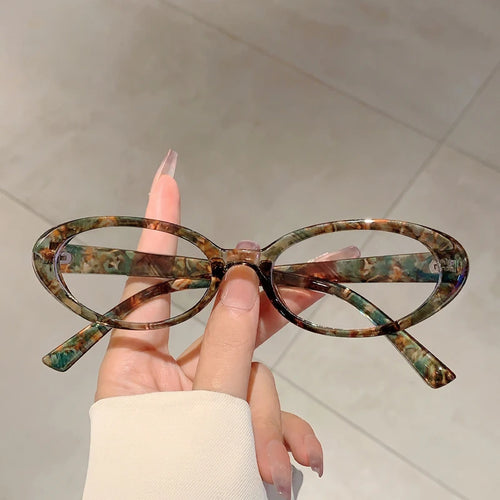Litlookz Studio Y2K Vintage Oval Frame Glasses