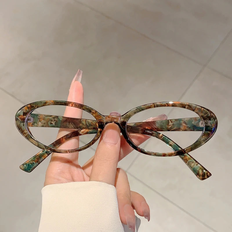 Litlookz Studio Y2K Vintage Oval Frame Glasses